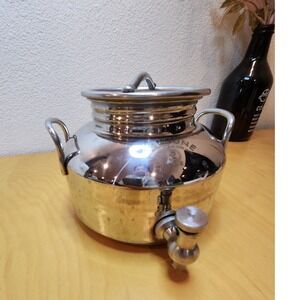 Sansone 2L Stainless Steel Fusti Water Olive Oil Dispenser Spigot Made in Italy